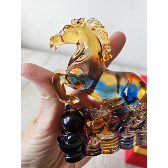 Kalifano horse crystal carved statue‎ figurine new - Picture 7 of 9